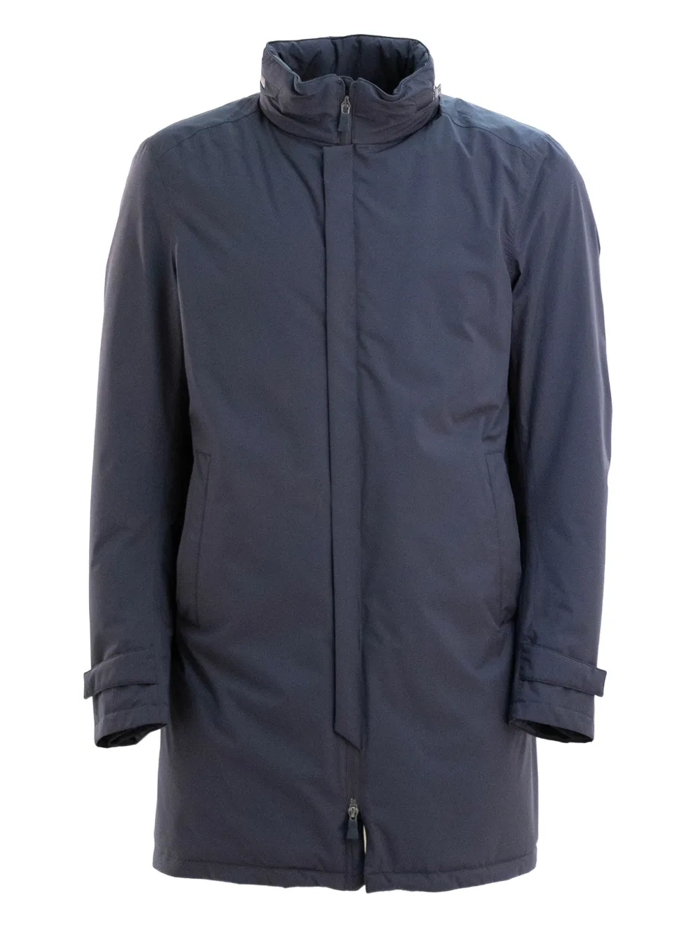 

Пальто на молнии с воротником-стойкой Herno, синий