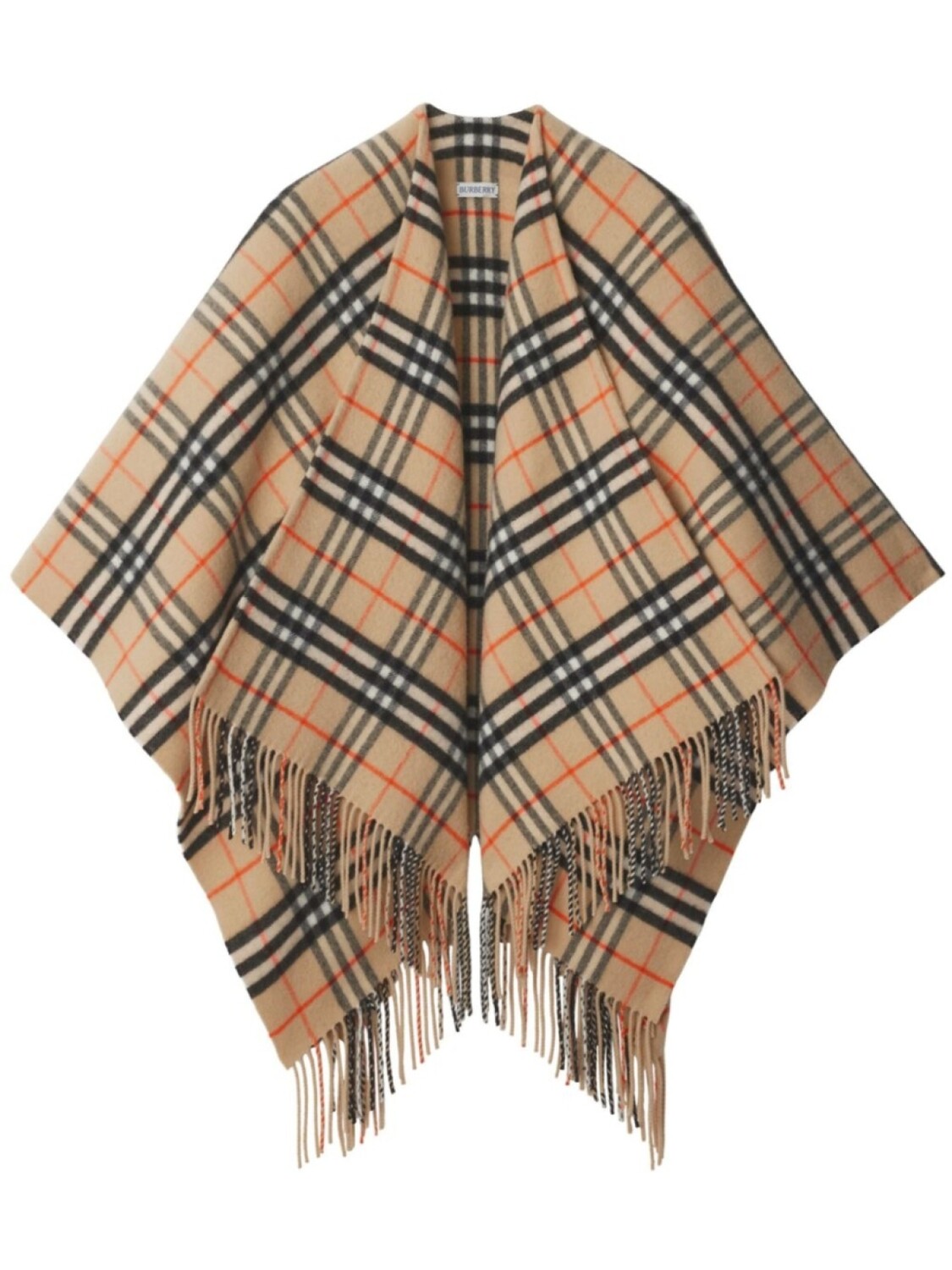 

Кейп в клетку Burberry, нейтральный
