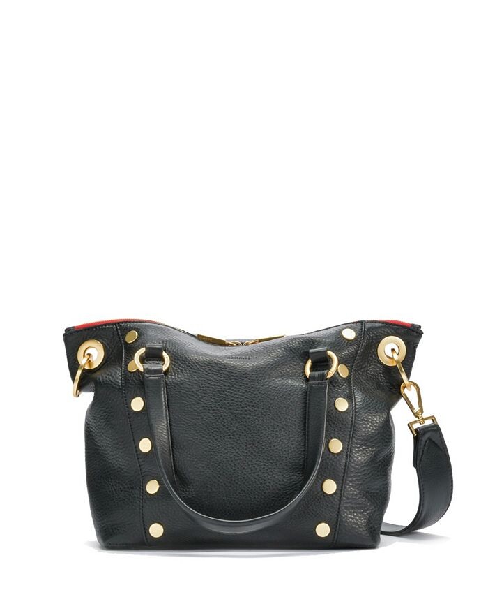 

Кожаная сумка-тоут Daniel среднего размера Hammitt, цвет Black Brushed Gold Red Zip