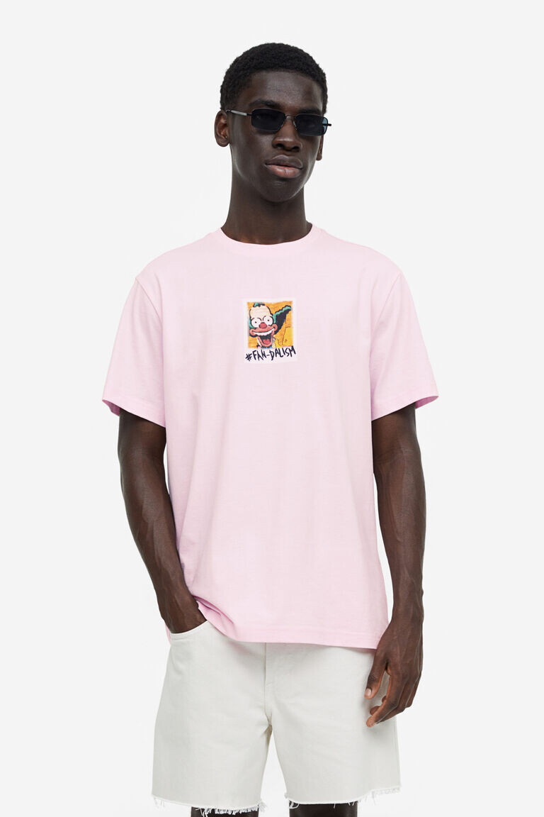 

Футболка стандартного кроя H&M, розовый