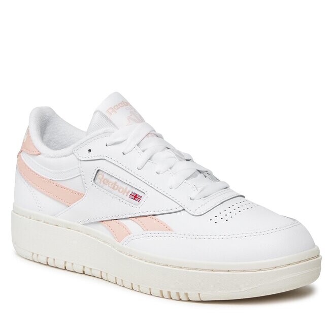 Кроссовки женские высокие Reebok ClubC Double, белый/персиковый