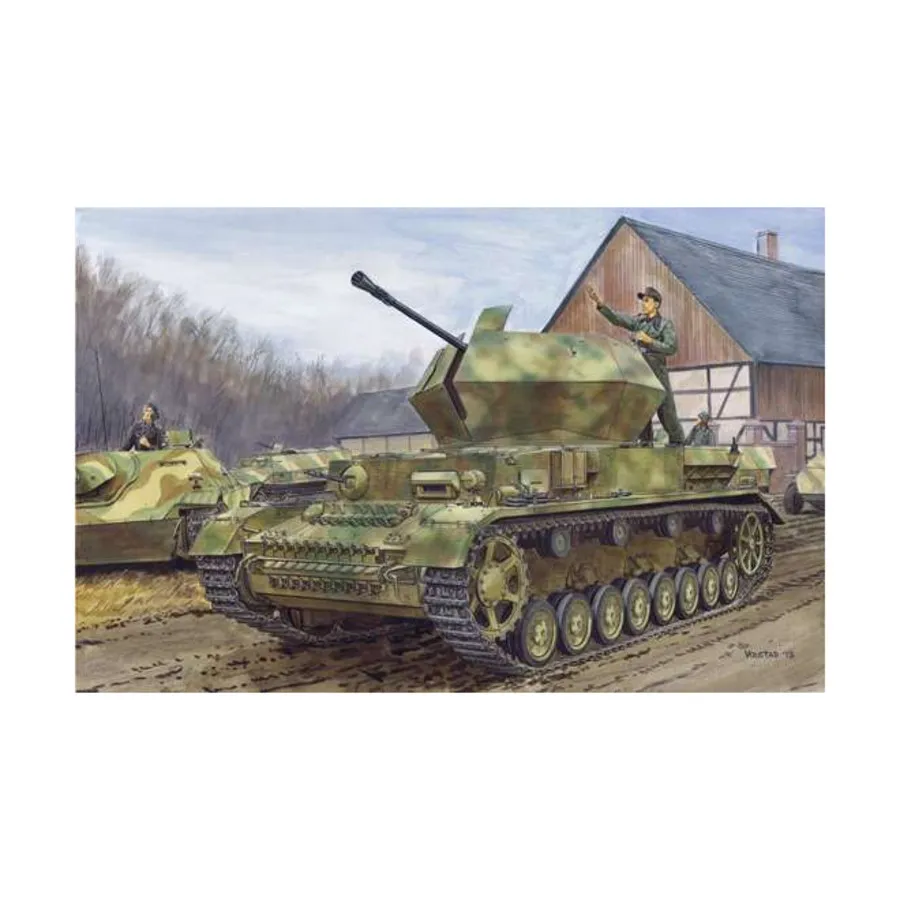 

3,7-см FlaK 43 Flaakpanzer IV "Ostwind" с Zimmerit, Dragon Models - '39 to '45 Series - Germany (1:35)