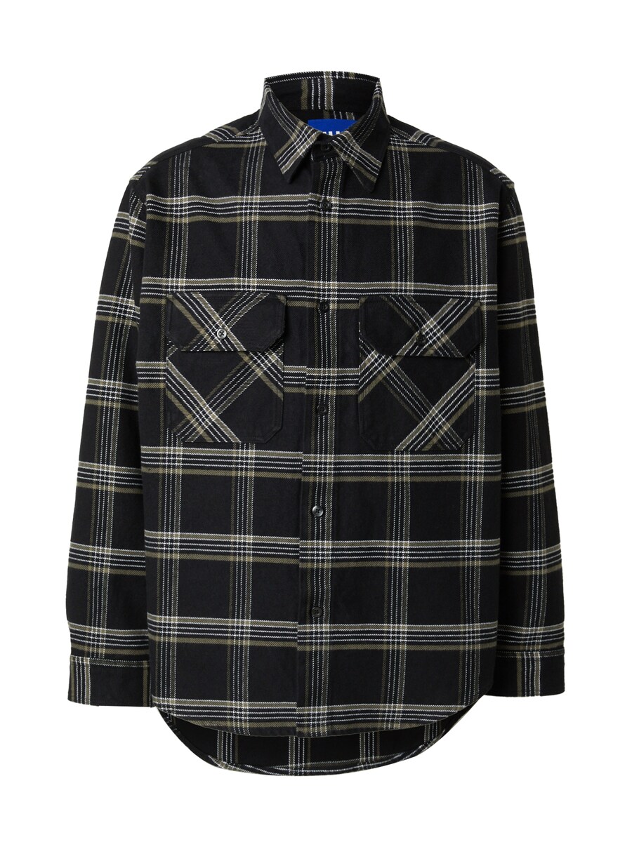

Клетчатая рубашка HUGO Comfort fit Button Up Shirt Ebolt, черный
