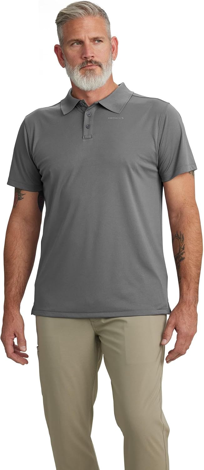 

Carhartt мужская футболка-поло Force Sun Defender Relaxed Fit, Steel