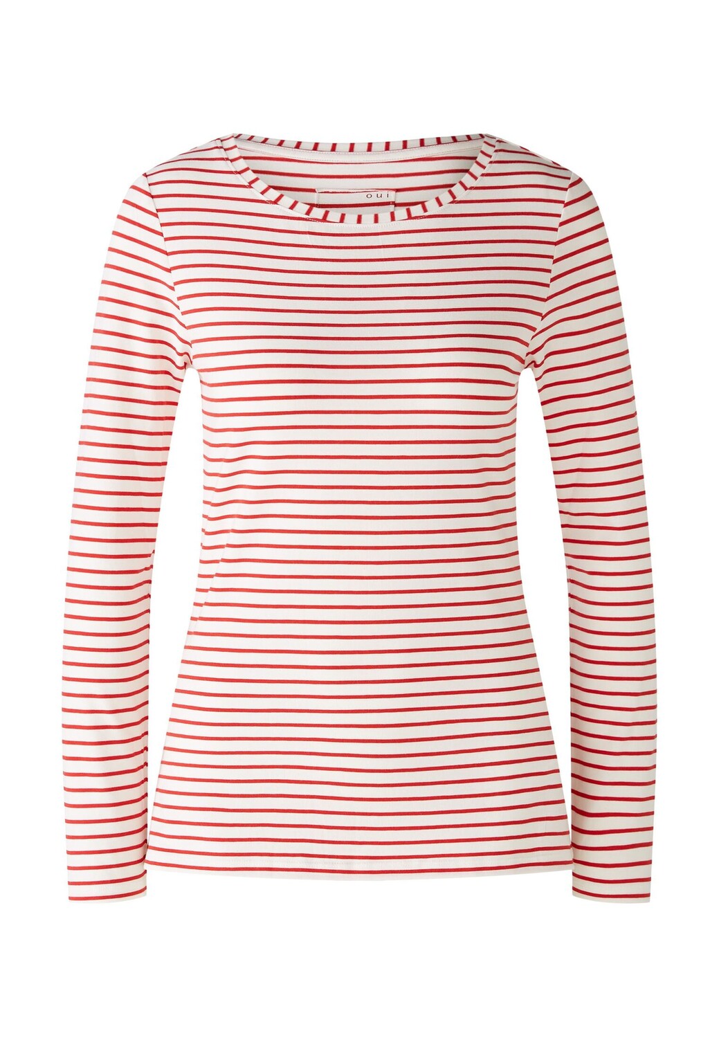 

Футболка Oui Langarm SUMIKO elastische Cotton Modalmischung, белый