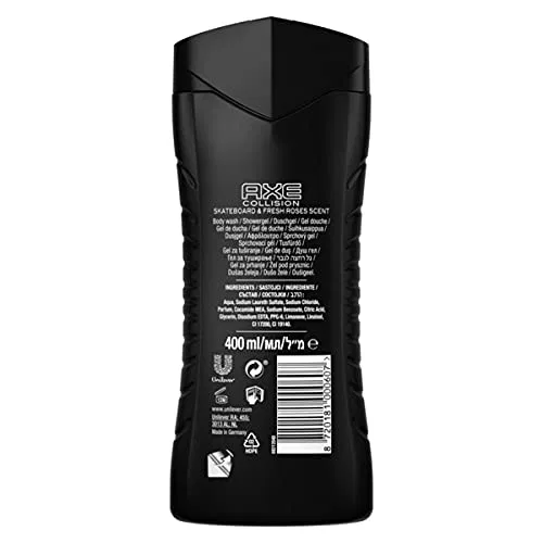 Мужской гель для душа и шампунь AXE 3-в-1 Skateboard & Fresh Roses XL (6 x 400 мл) Axe — фото 3