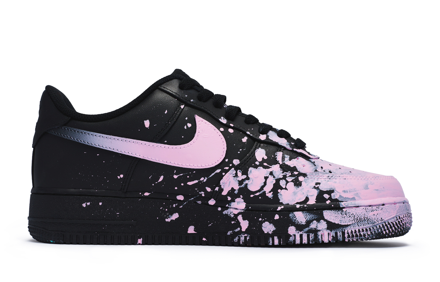 Nike Air Force 1 07 противоскользящие износостойкие низкие скейтерские кроссовки унисекс черно-розовые, цвет Black Pink — фото 3