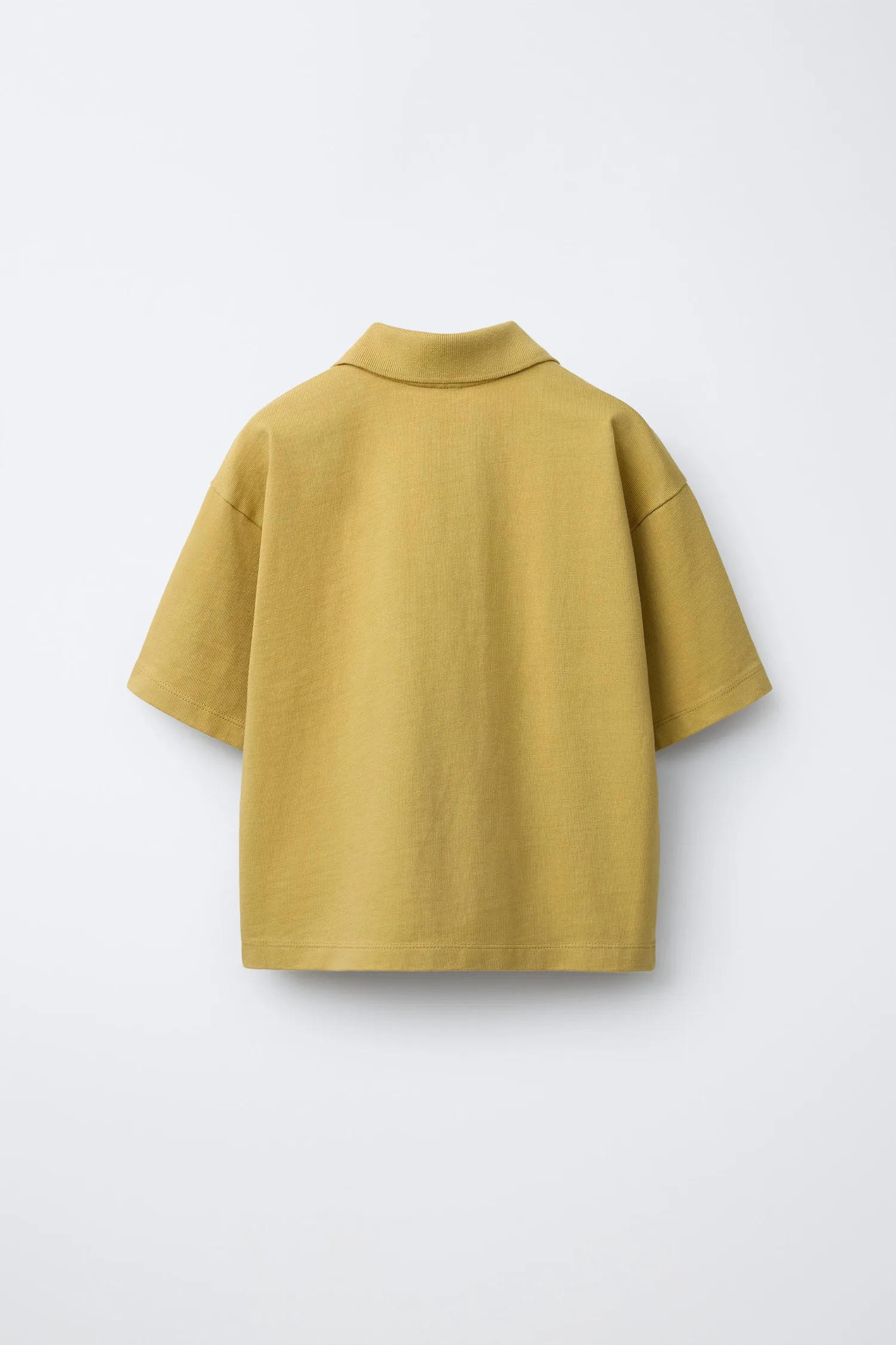 Однотонная толстовка-поло Zara, фисташковый — фото 2
