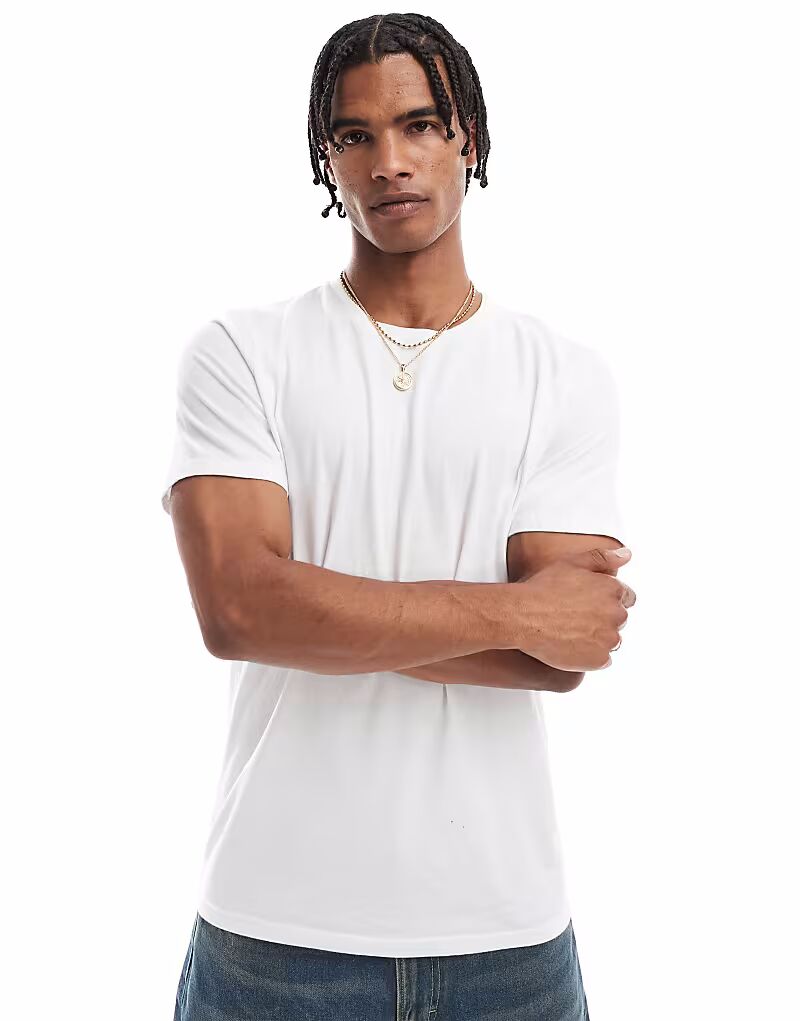 

Футболка Hollister icon с круглым вырезом белого цвета