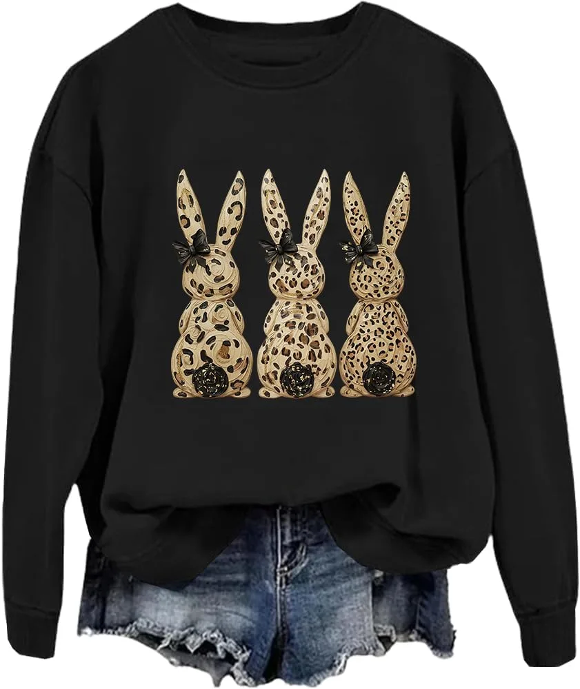 

Свитшот Leopard Bunny Easter с принтом кролика FITKEYS