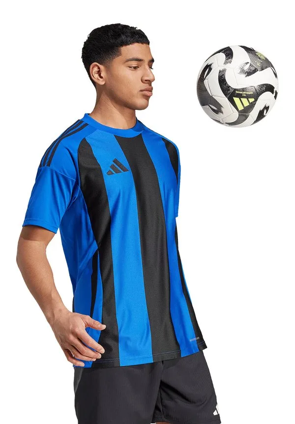 Полосатая спортивная футболка футбольной команды Adidas Performance, Blauschwarz — фото 4