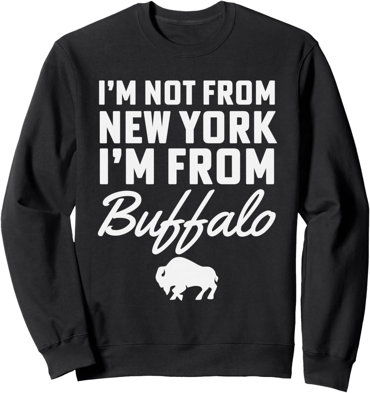 

Я из Буффало, штат Нью-Йорк. Толстовка 716 Buffalo New York WNY I'M Not From New York, черный
