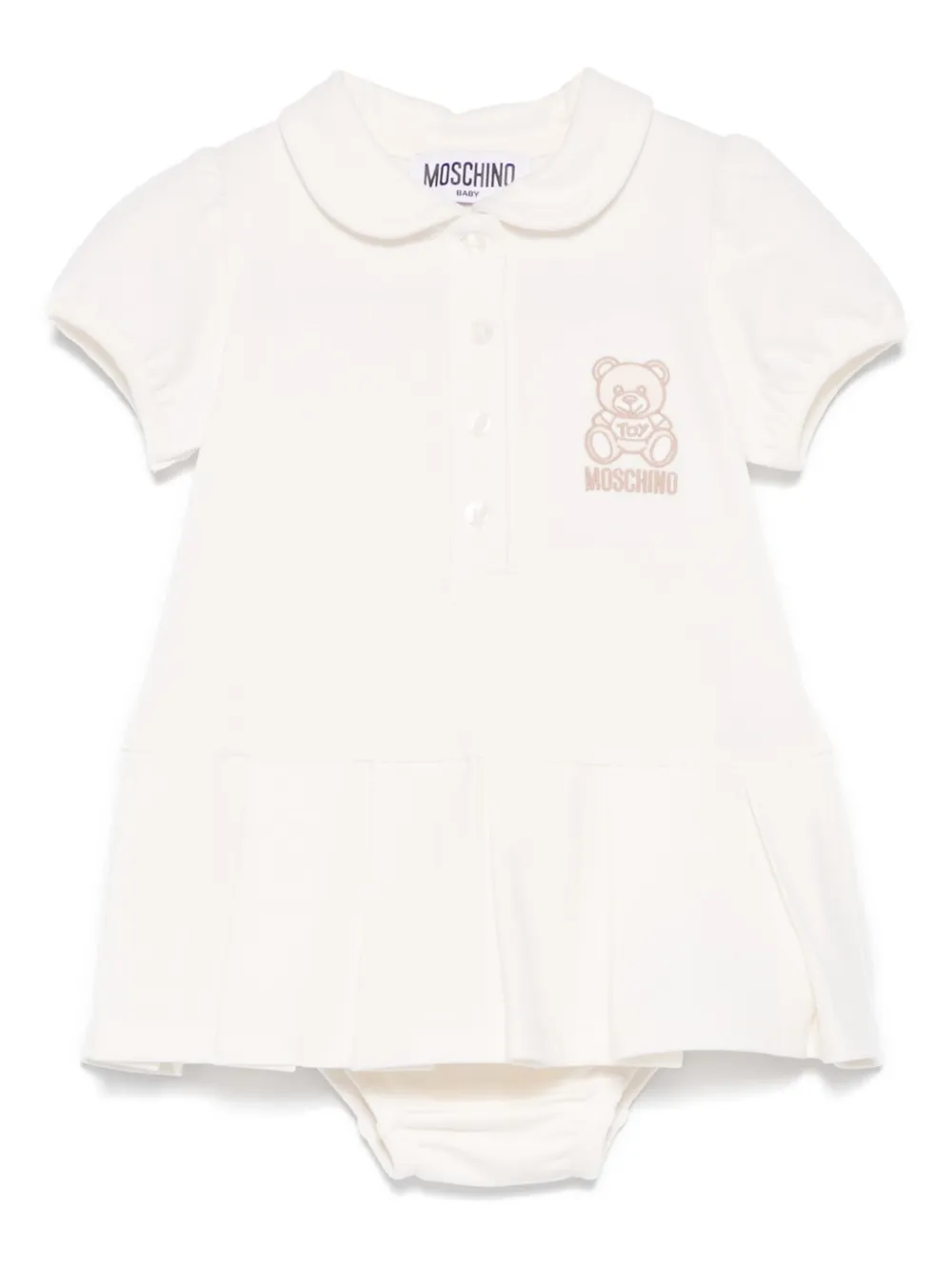 

Комплект Teddy Bear с платьем Moschino Kids, белый