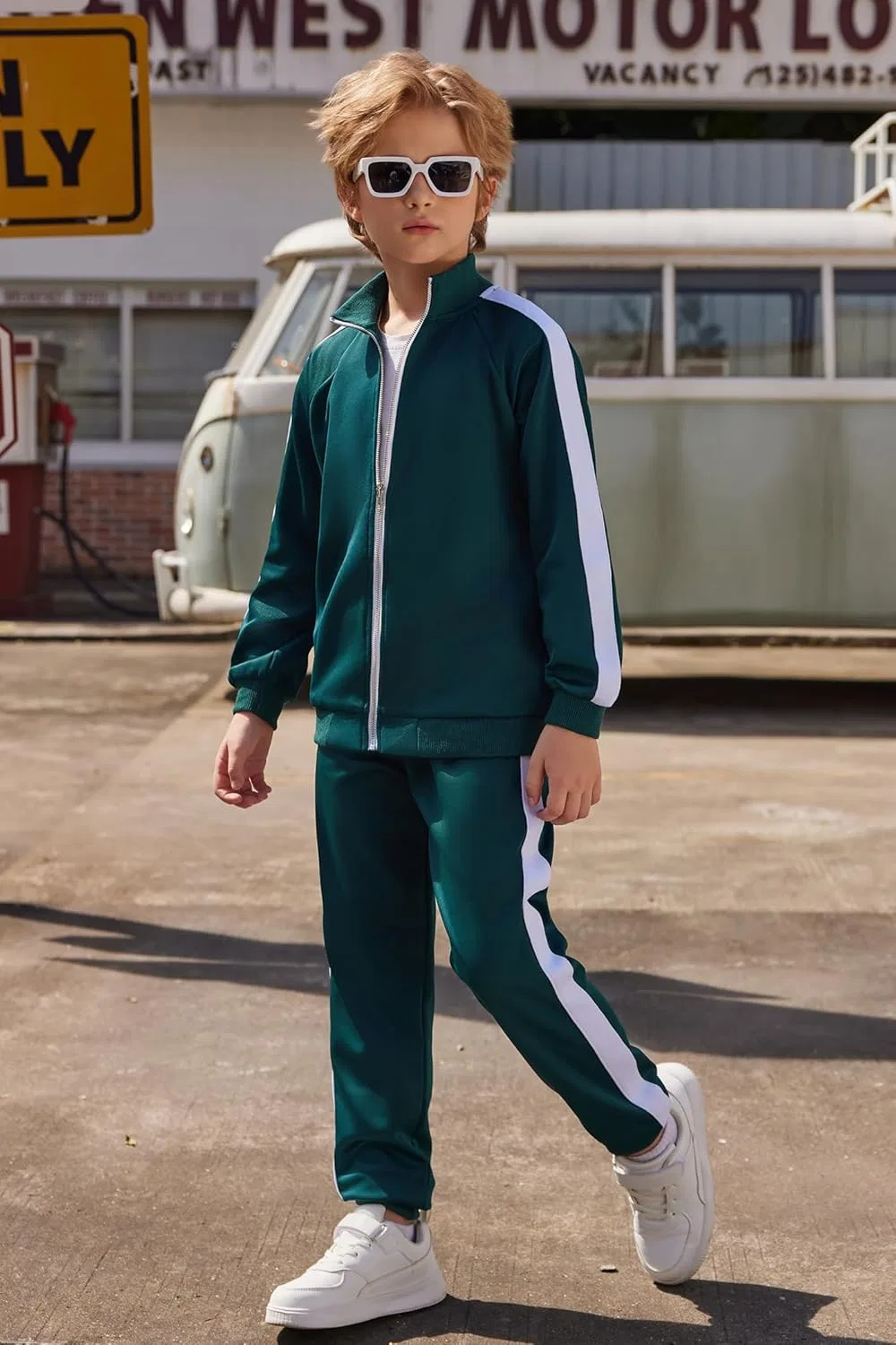 Детский спортивный костюм Arshiner, 2 предмета, зеленый — фото 4