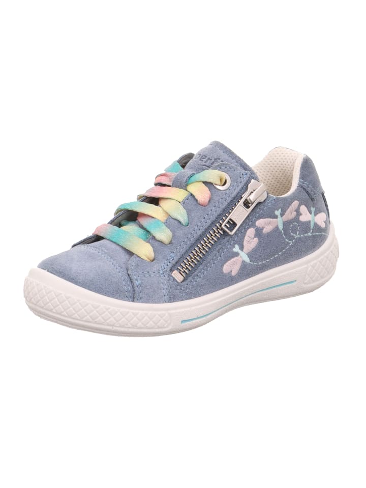 

Кроссовки на шнуровке superfit, цвет blau/rosa