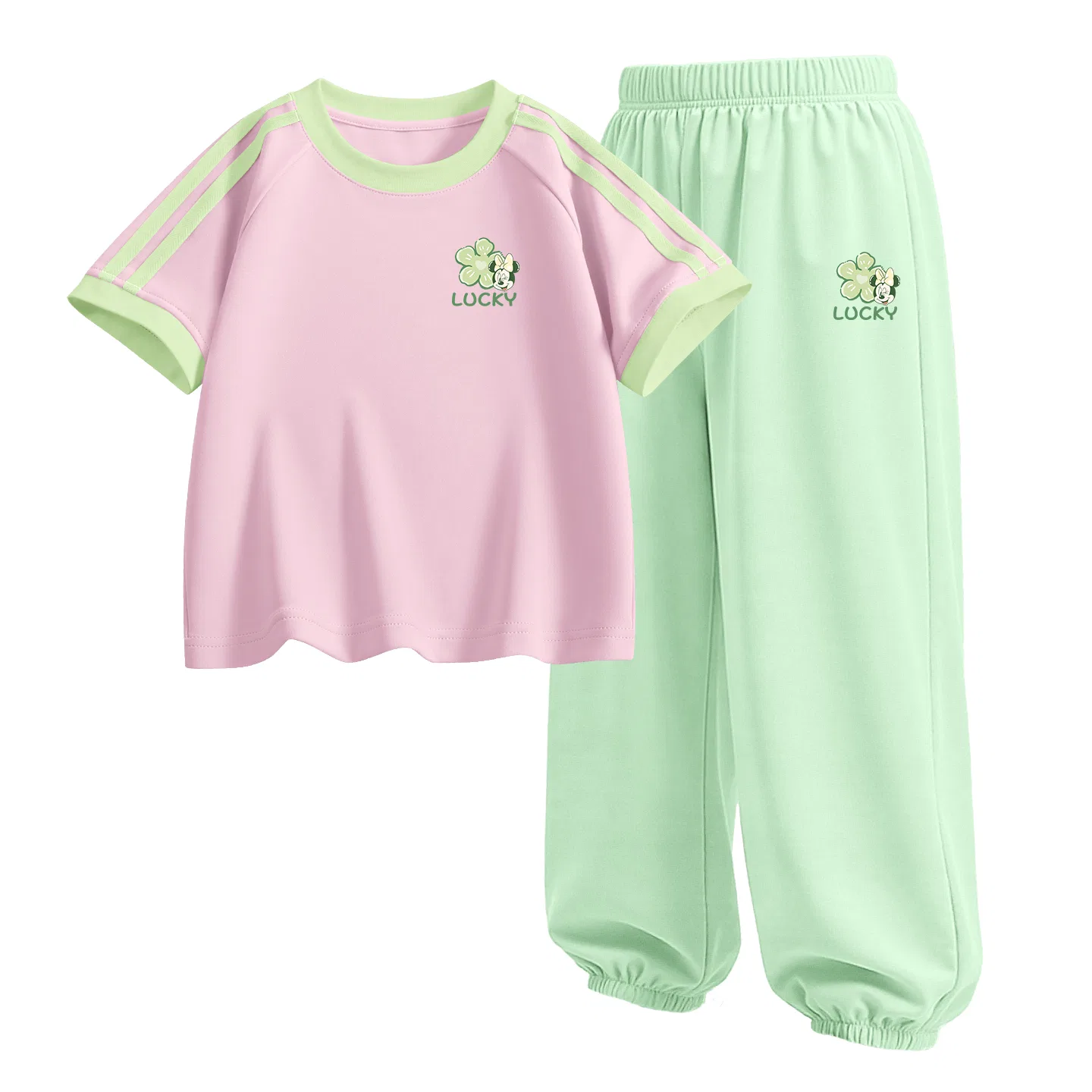 Детский спортивный костюм Casual Sportswear 2 Piece Set Disney, Di Chao Flower Sky Purple+Dini Knot K Taro Purple — фото 4