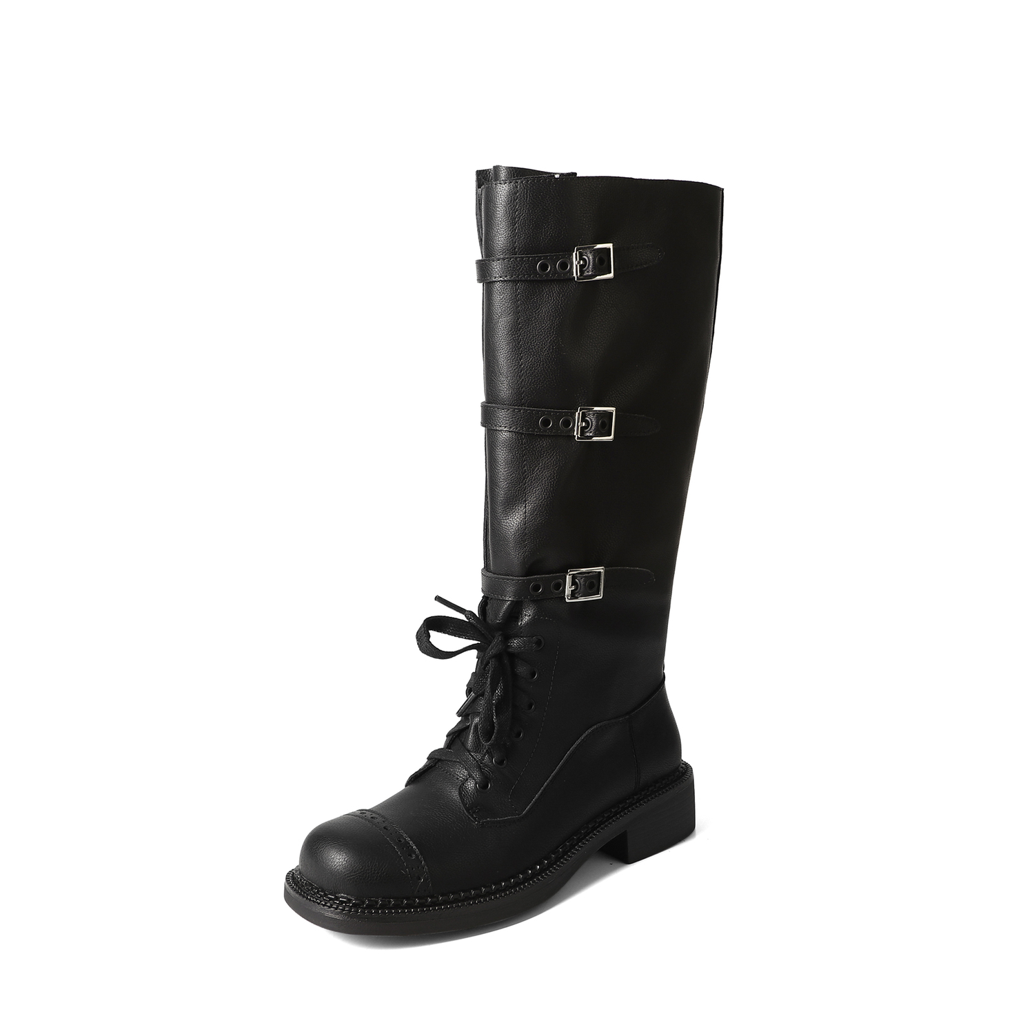 Yeezyy Reezy Черные женские высокие сапоги, цвет Black