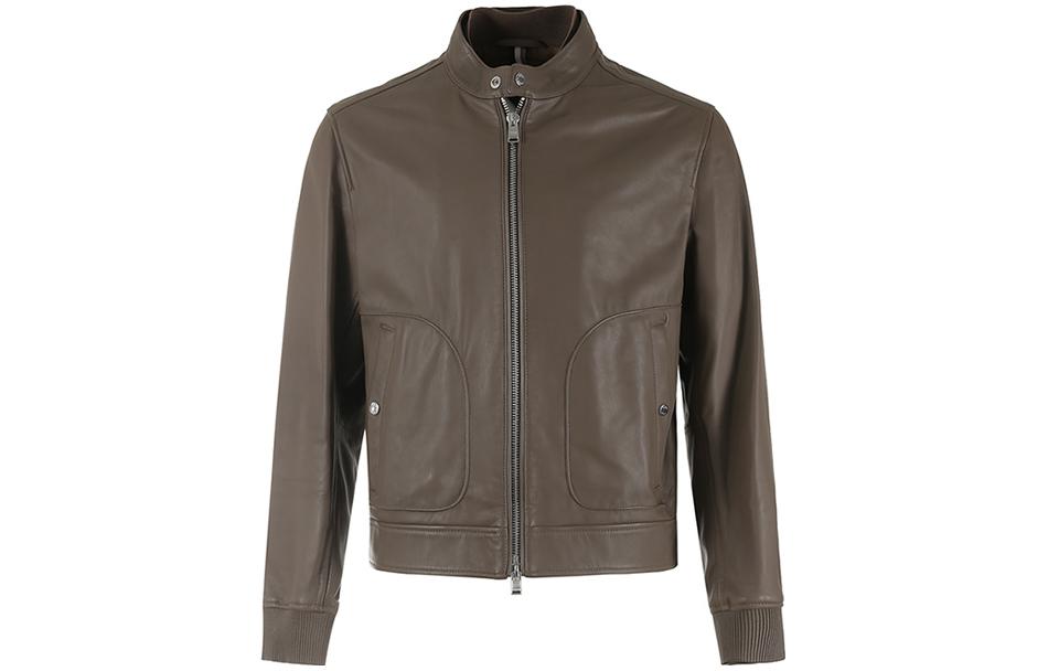

Кожаная куртка мужская коричневая HUGO BOSS, Коричневый, Кожаная куртка мужская коричневая HUGO BOSS
