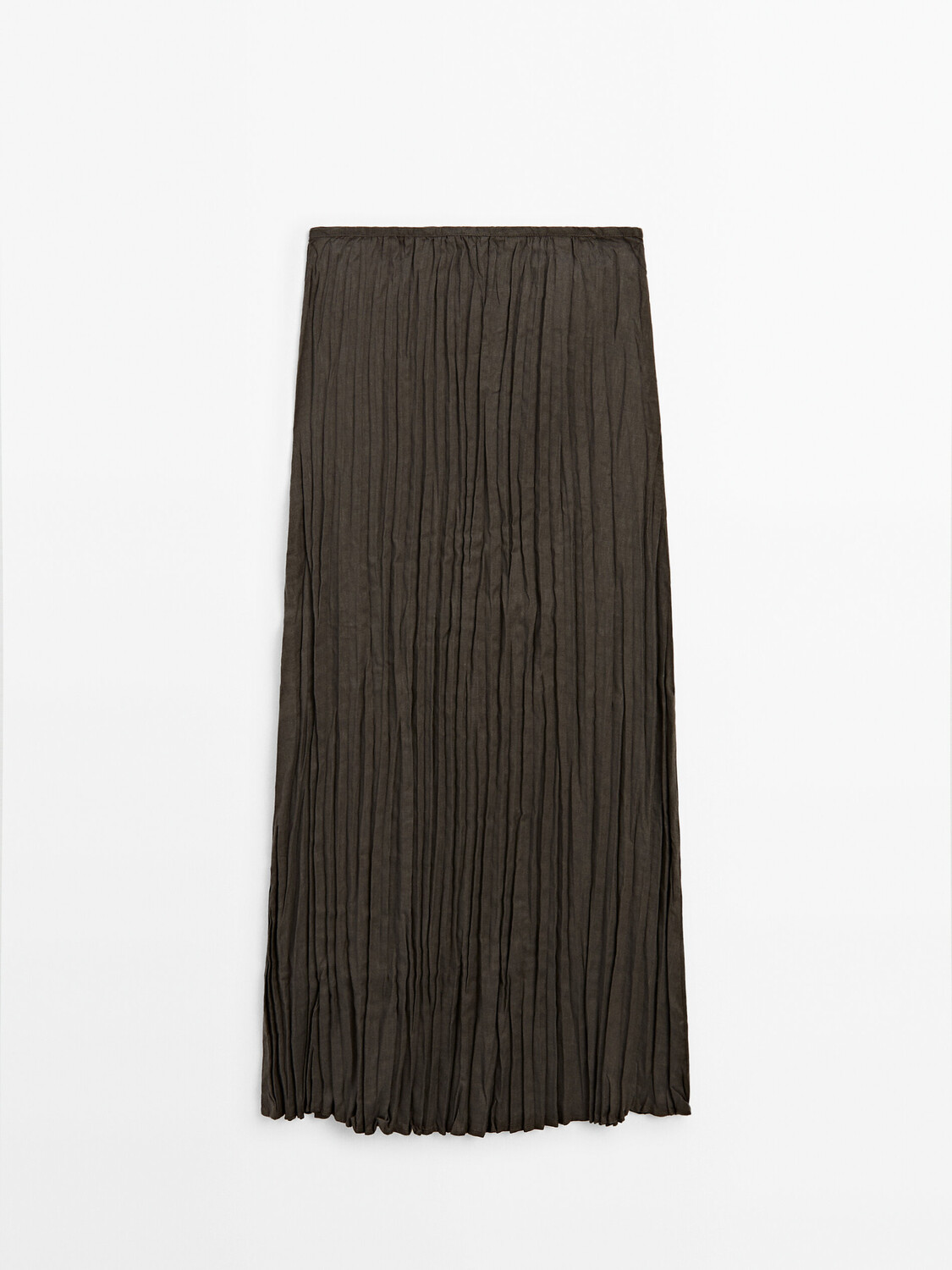 

Длинная плиссированная юбка Massimo Dutti, коричневый