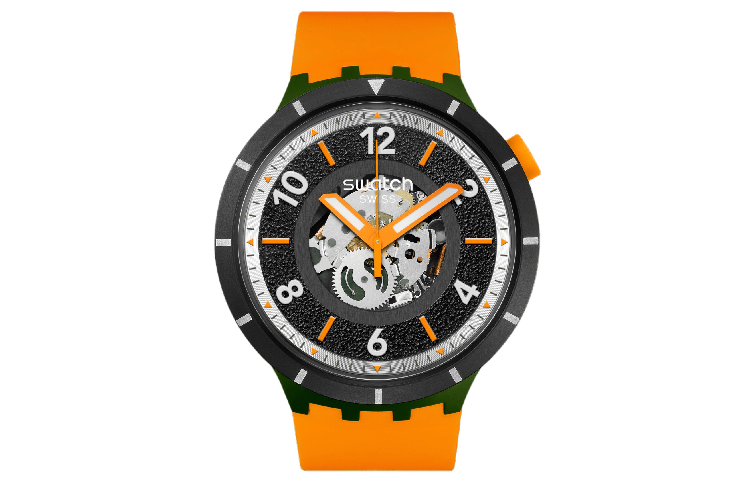 

SWATCH Часы Men 47mm Black Watch SB03G107, Black Dial