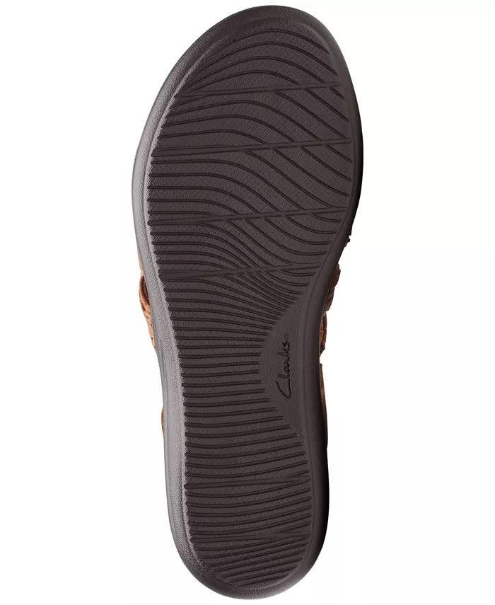 Женские босоножки Laurieann Rena с украшениями и ремешками Clarks, коричневый/бежевый — фото 4