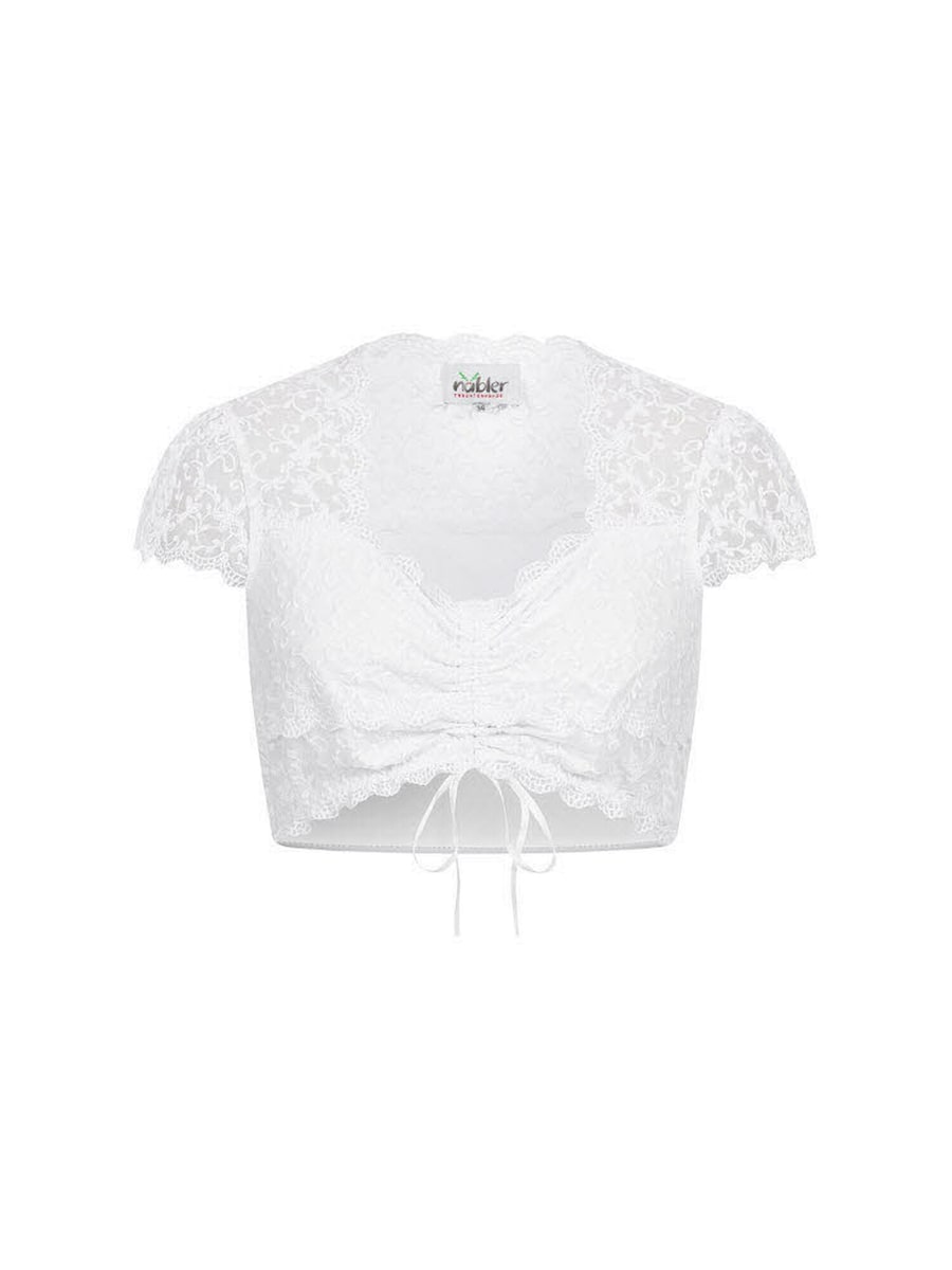 

Традиционная блузка Trachtenhof Nübler Dirndlbluse kurzarm Lisa, белый