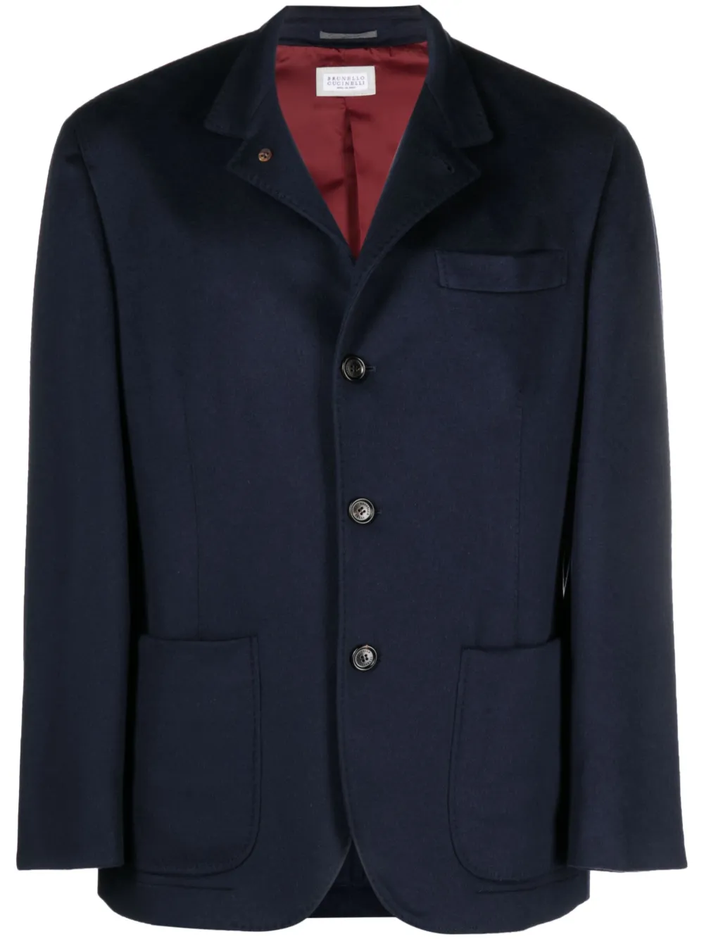 

Пиджак с заостренными лацканами Brunello Cucinelli, синий