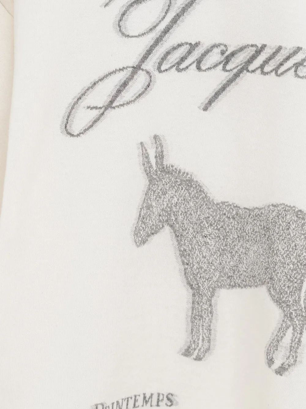Футболка из жаккарда с принтом осла Jacquemus, белый — фото 3