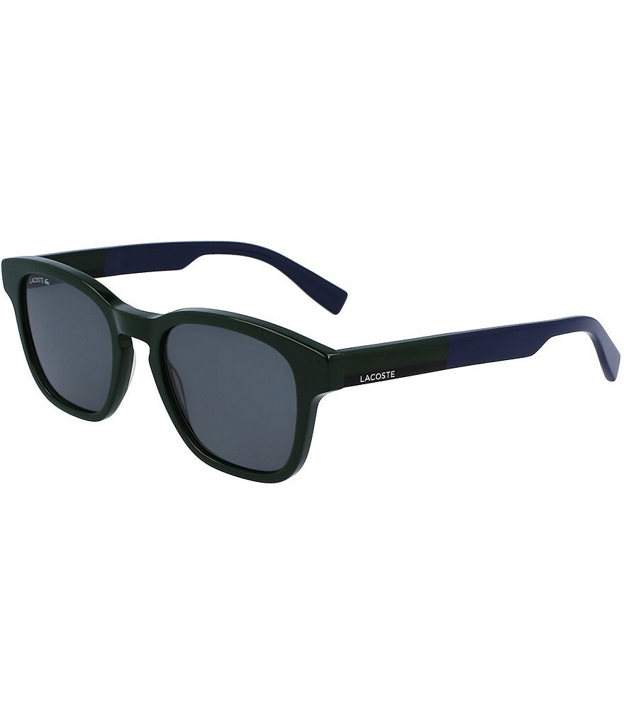 

Мужские прямоугольные солнцезащитные очки Lacoste L986S 52 мм, зеленый