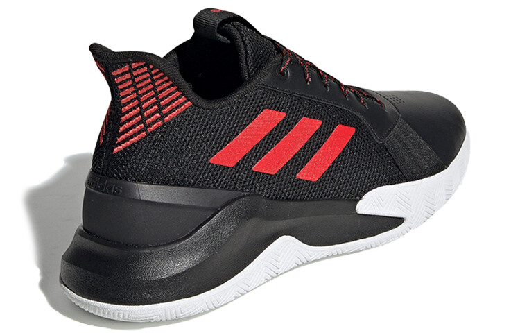 Runthegame винтажные баскетбольные кроссовки мужские низкие черные/красные Adidas — фото 4