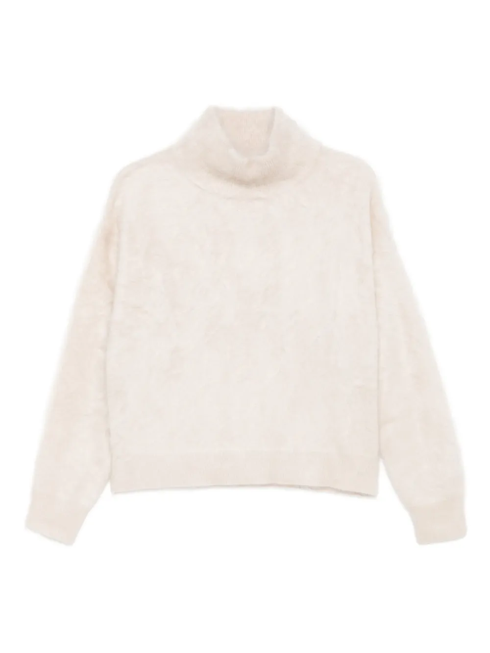 

Джемпер с воротником-стойкой и эффектом брашировки Iris Von Arnim, нейтральный