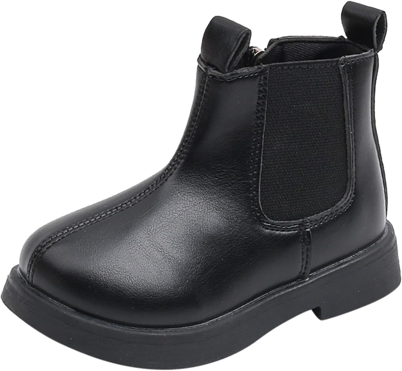 

Детские зимние ботинки для девочек, короткие сапожки, обувь для малышей, короткие ботинки, школьная кожаная обувь для девочек WGRIF, Black-2