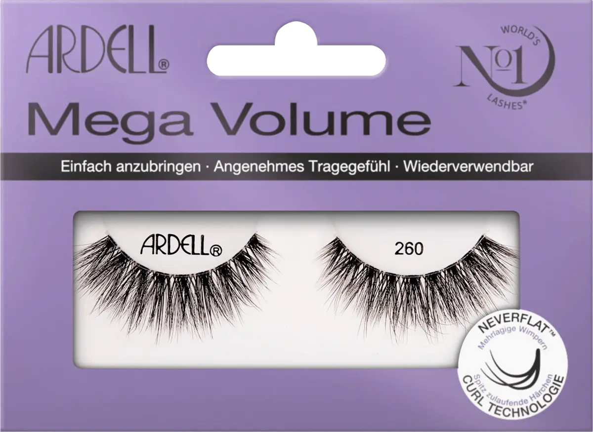 

Ресницы искусственные Mega Volume 260 (1 пара) 2 шт. ARDELL