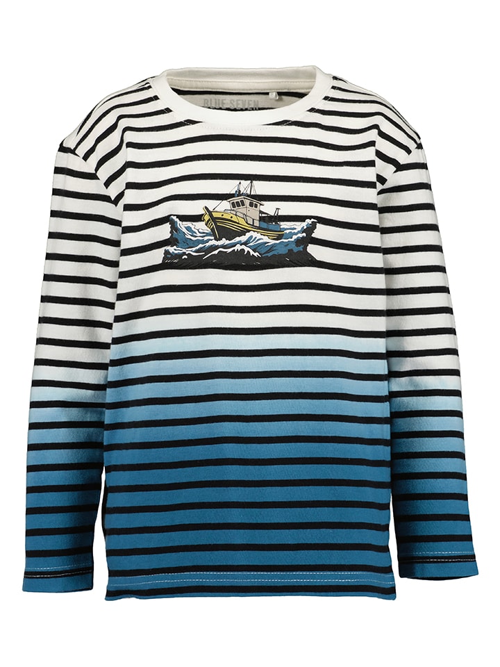 

Blue Seven Футболка с длинными рукавами сине-белого цвета