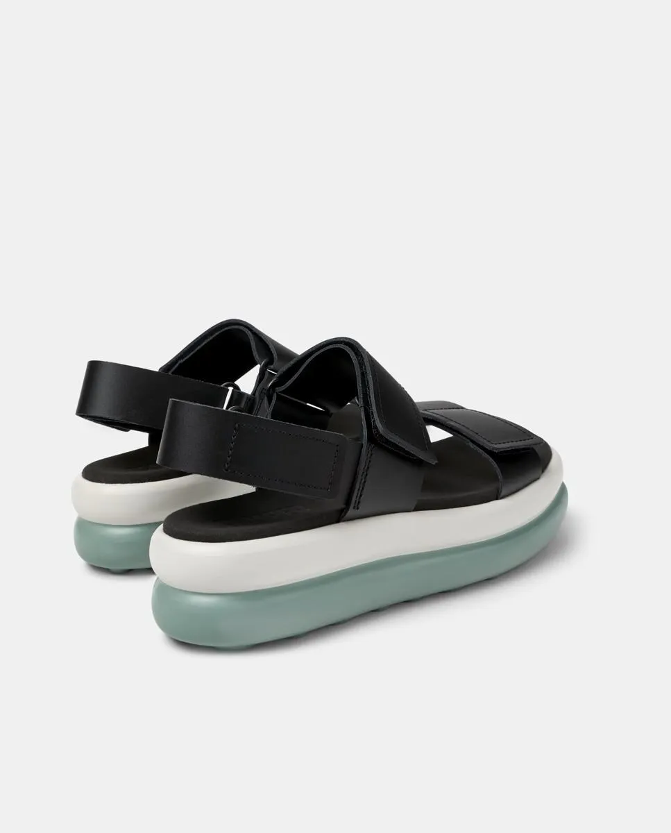 Сандалии женские на платформе Pelotas Flota Up из кожи Camper, черный — фото 3
