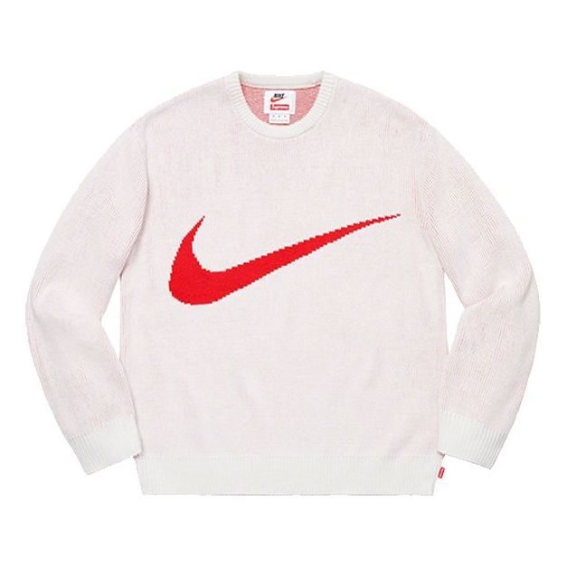 

Свитер Supreme SS19 x Nike Swoosh Sweater Crossover Printing Unisex White SUP-SS19-10134, белый