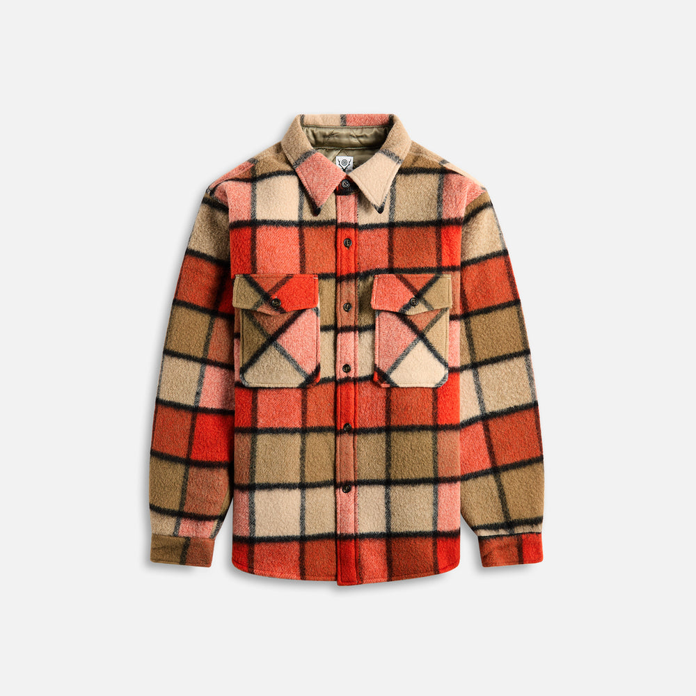 

Рубашка South2 West8 Western Shirt Wool Brushed Plaid Twill, цвет Brick