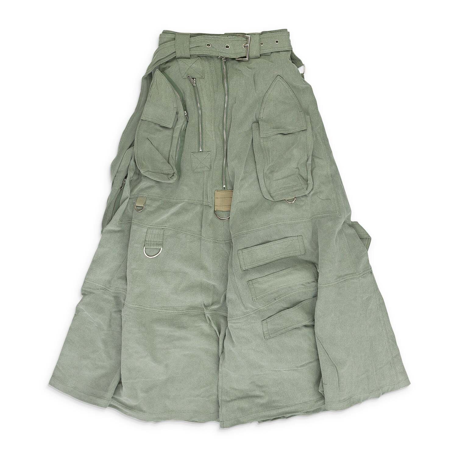 

Зеленая юбка с множеством карманов Who Decides War, зеленый