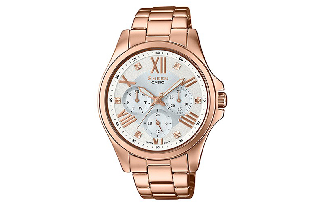 

CASIO Часы Women's SHEEN Gold Watch SHE-3806PG-7A