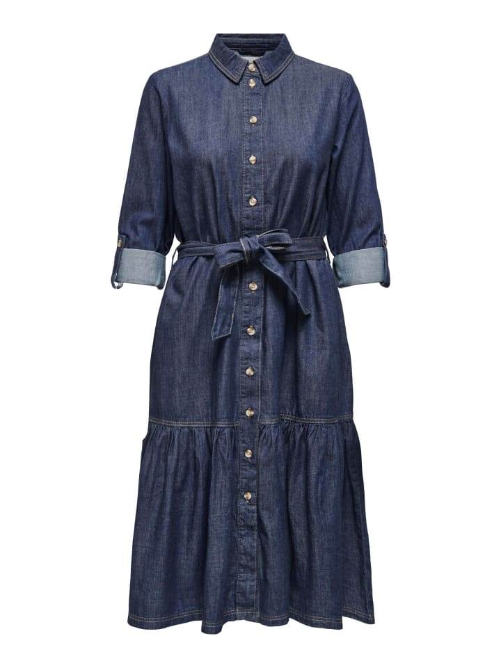 

Платье до колена ONLY, темно-синий деним