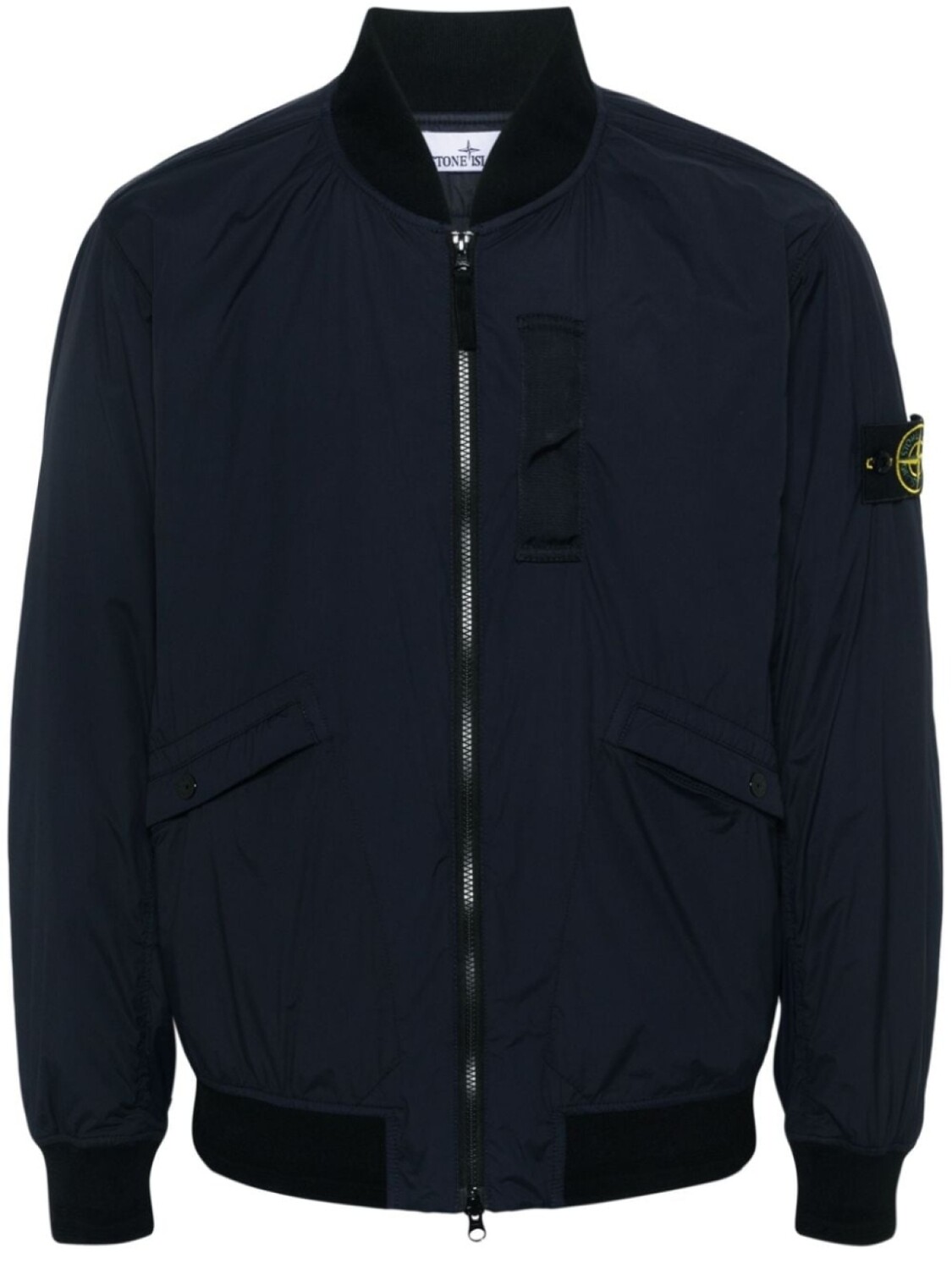 

Stone Island пуховик с нашивкой Compass, синий