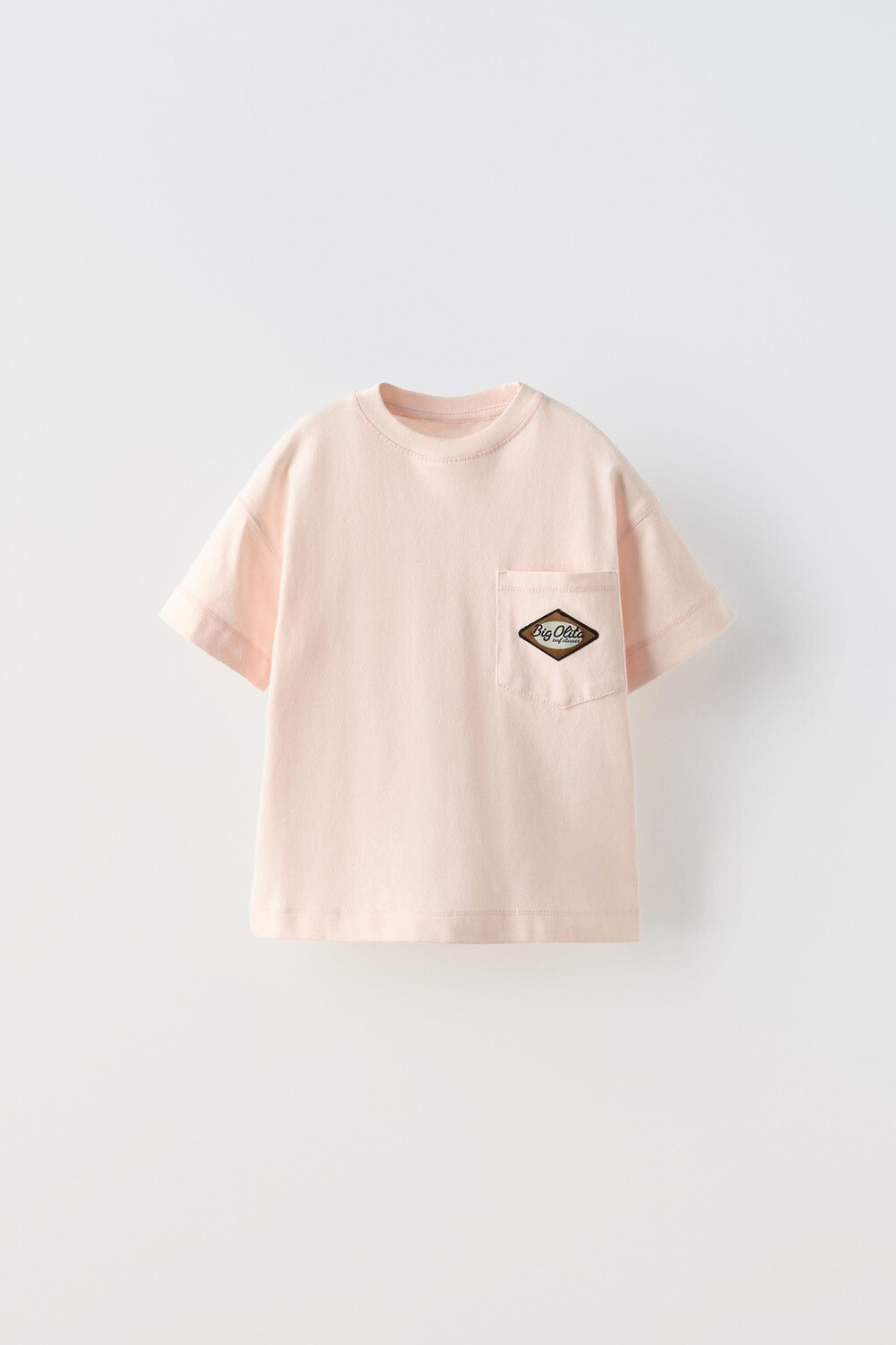 

Большая футболка olita с карманом ZARA, розовый