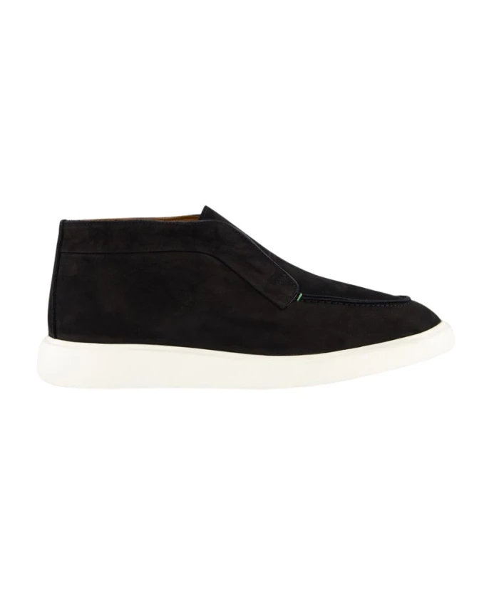 

Лоферы средней высоты из нубука, черные. Atelier Verdi, черный