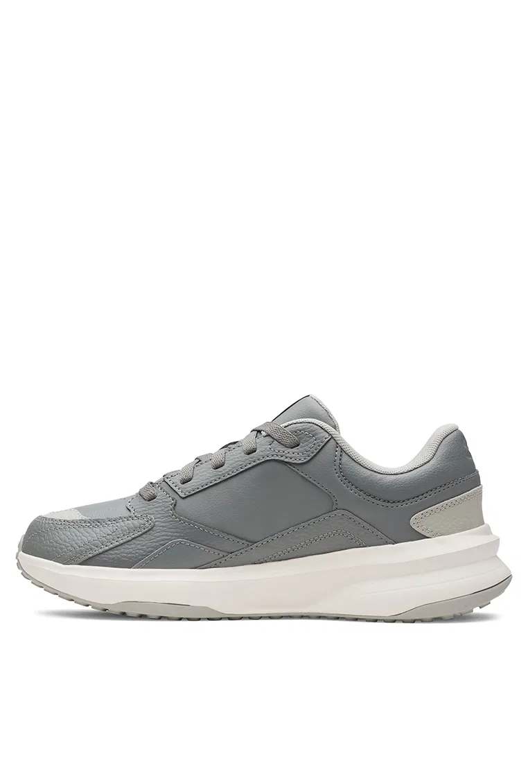 Кроссовки мужские, кожаные, Edge Leather Training Shoes Under Armour, белый/зеленый — фото 3