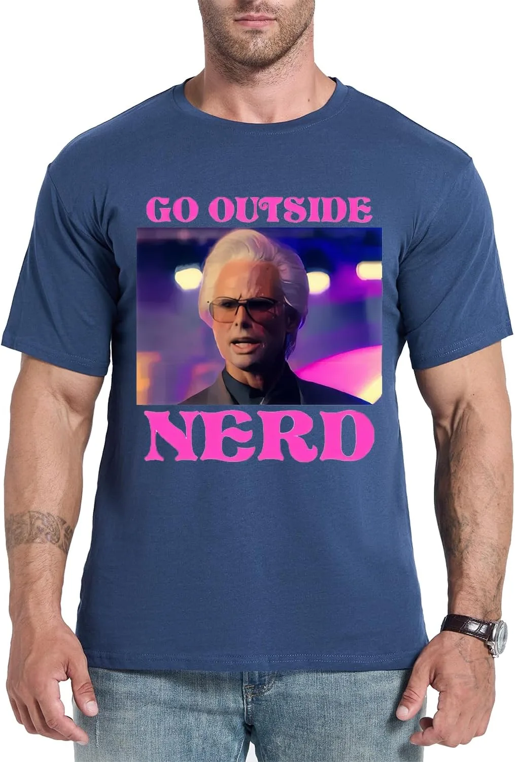 

Футболка Boy Men Baby Billy Wonder с принтом GO Outside Nerd Tretdaity