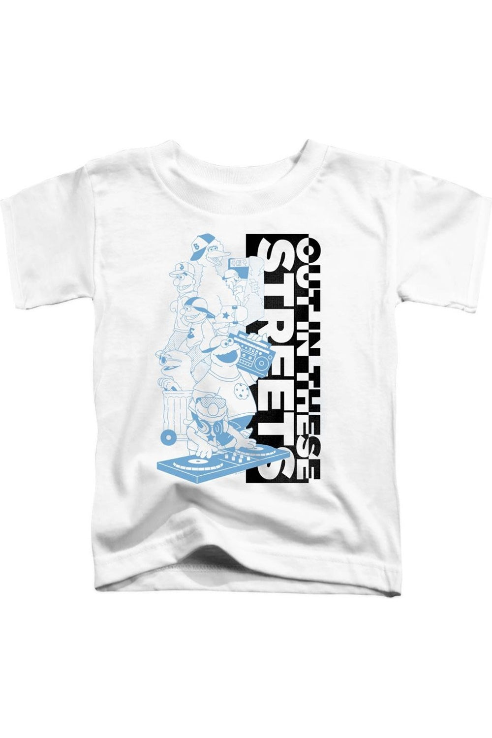 

Футболка с коротким рукавом Sesame Street Out In These Streets для детей Gildan, белый