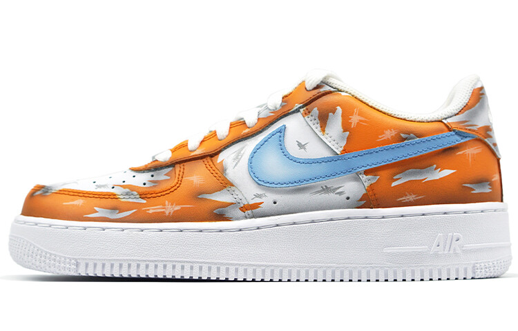 

Кроссовки Nike Air Force 1 Skateboard Shoes Men Low-Top Blue Orange Color