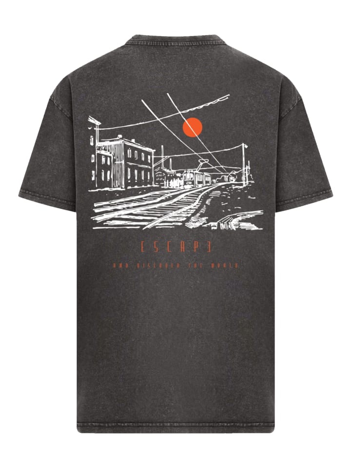 

Футболка Oversize Escape Discover the World Town черного цвета F4NT4STIC, Черный, Футболка Oversize Escape Discover the World Town черного цвета F4NT4STIC