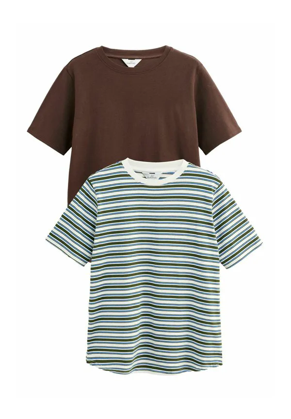Футболки с принтом для беременных и кормящих мам (2 шт.) Next, Chocolate Brown And Green Stripe