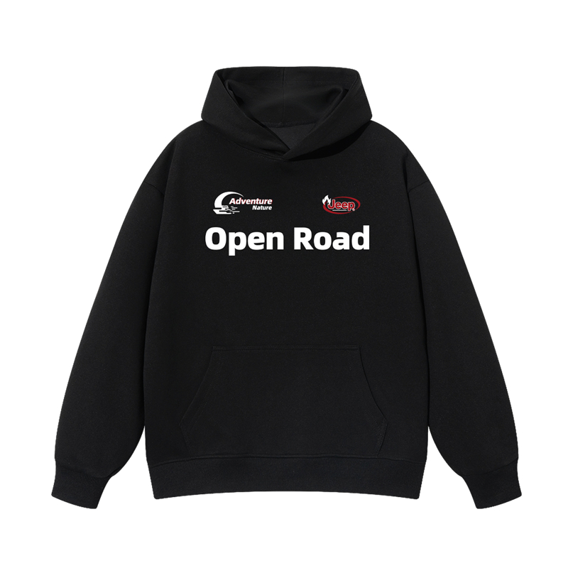 Толстовка с капюшоном утепленная Unisex Jeep, new year красный fleece-lined — фото 4